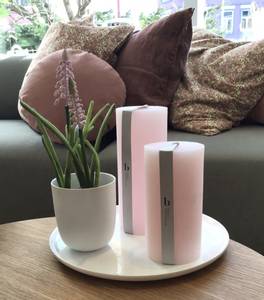 Bilde av Broste Kubbelys Lys Rosa H:18