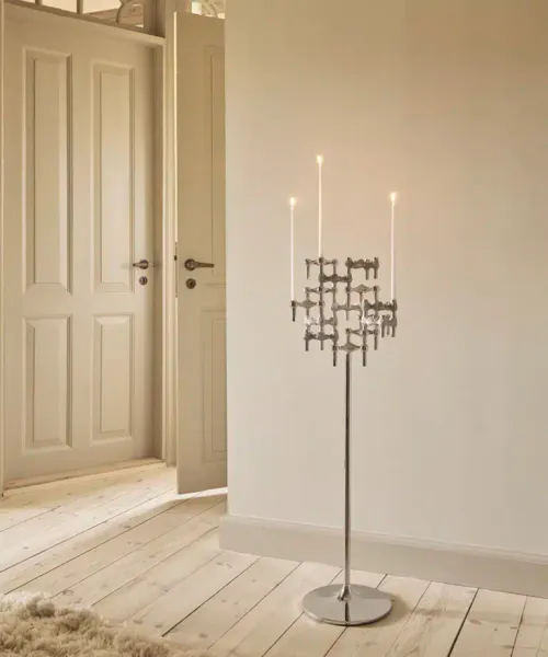 STOFF Nagel Quist lysestake  Brushed Chrome