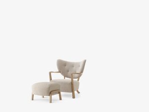 Hovedbilde &tradition Wulff ATD2 Lenestol med Puff Karakorum/Eik